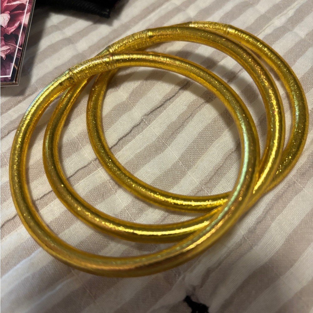 BudHaGirl all weather gold bangle bracelets